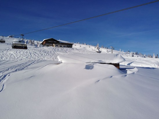 Tiefverschneites Skigebiet Grießenkar - Skiurlaub in Flachau